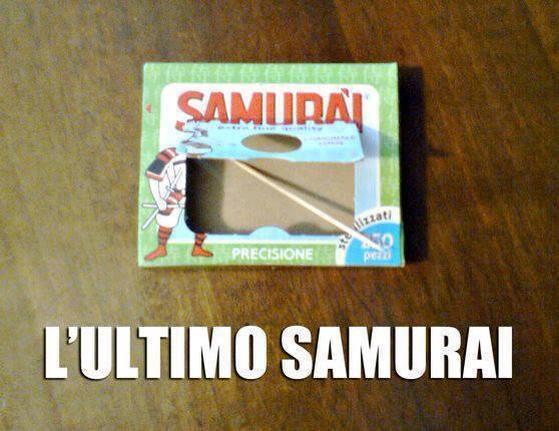 Pubblicità degli stuzzicadenti Samurai