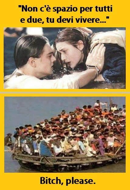 Foto Divertente: Titanic e la barca dei profughi