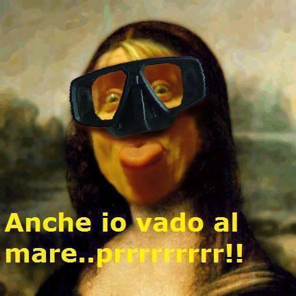 Foto Divertente: Gioconda con maschera subacquea