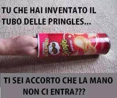 Tubo pringles e la mano che non entra