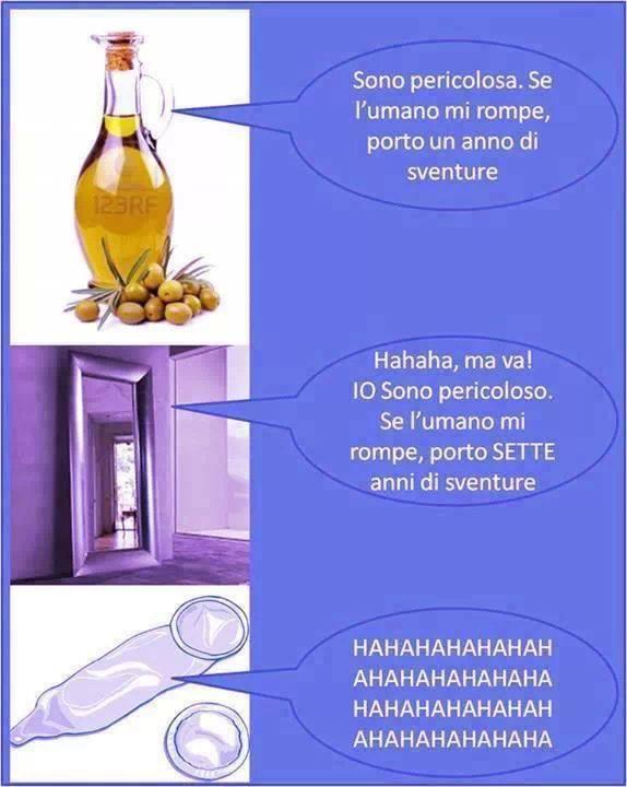 Foto Divertente: Cosa succede se rompi olio, specchio o preservativo...