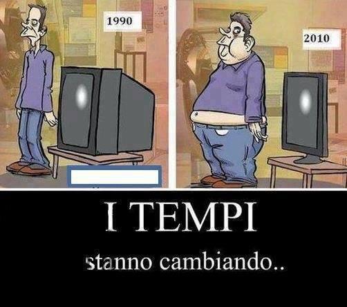 Foto Divertente: Come passa il tempo per le televisioni e per l'uomo
