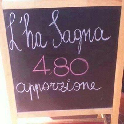 Foto Divertente: Cartello con scritto il menù