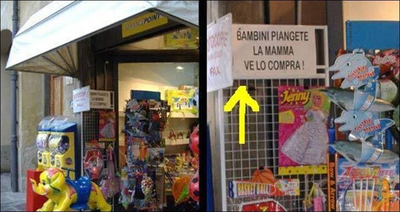 Foto Divertente: Attrarre i bambini per comprare giochi