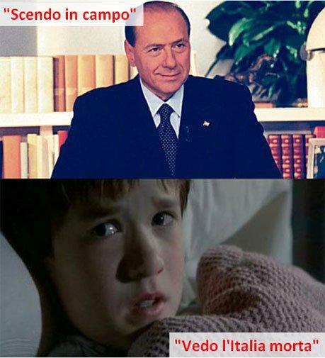 Parodia del sesto senso e Berlusconi