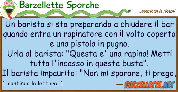 Barzellette Sporche barista sta preparando chiudere