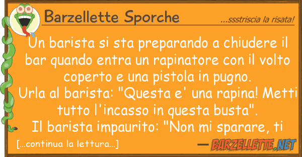 Barzellette Sporche barista sta preparando chiudere