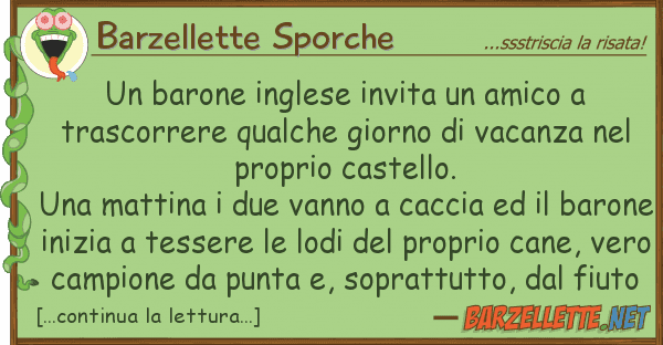 Barzellette Sporche barone inglese invita amico tras
