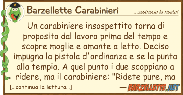 Barzellette Carabinieri carabiniere insospettito torna pro