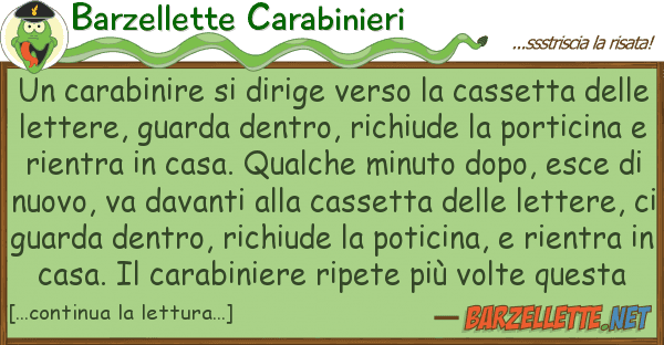 Barzellette Carabinieri carabinire dirige verso cassett