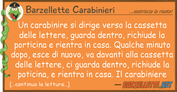 Barzellette Carabinieri carabinire dirige verso cassett
