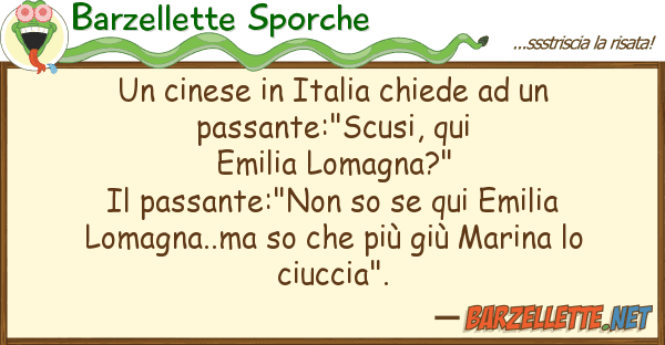 Barzellette Sporche cinese italia chiede passant