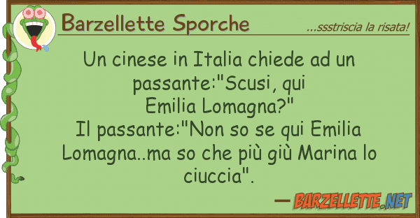 Barzellette Sporche cinese italia chiede passant
