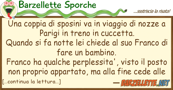 Barzellette Sporche coppia sposini va viaggio n