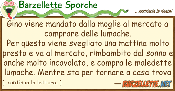 Barzellette Sporche gino viene mandato moglie merca
