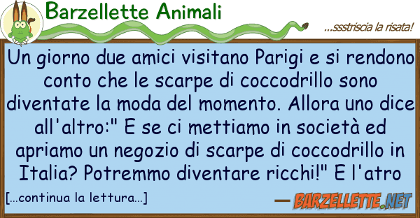 Barzellette Animali giorno due amici visitano parigi