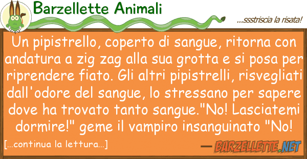Barzellette Animali pipistrello, coperto sangue, ritor