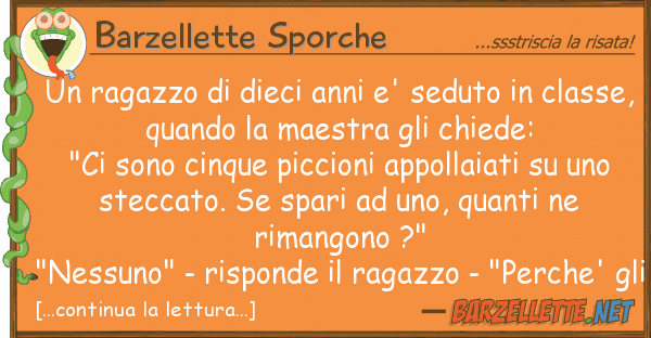 Barzellette Sporche ragazzo dieci anni e' seduto cl