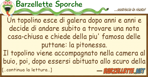 Barzellette Sporche topolino esce galera dopo anni