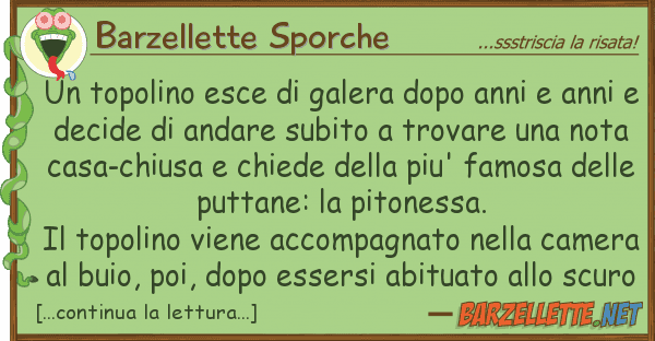 Barzellette Sporche topolino esce galera dopo anni