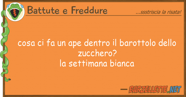 Battute e Freddure cosa fa ape dentro barottolo de