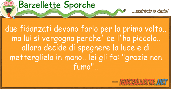 Barzellette Sporche due fidanzati devono farlo prima