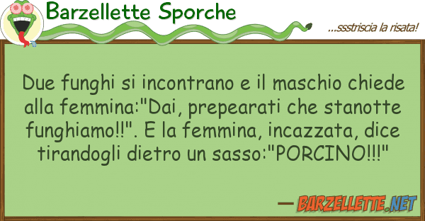 Barzellette Sporche due funghi incontrano maschio ch