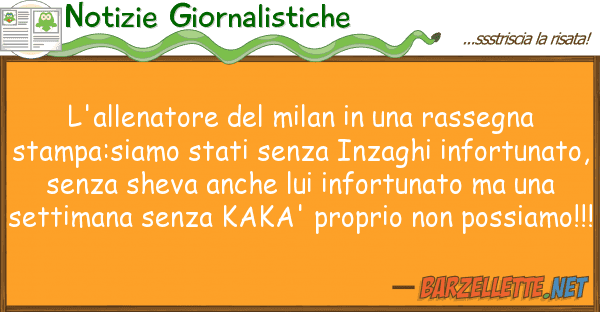 Notizie Giornalistiche l'allenatore milan rassegna s