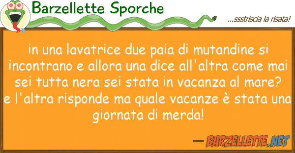 Barzellette Sporche lavatrice due paia mutandine s