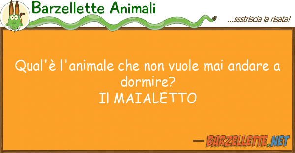 Barzellette Animali qual'è l'animale vuole mai anda