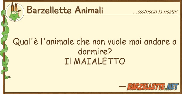 Barzellette Animali qual'è l'animale vuole mai anda