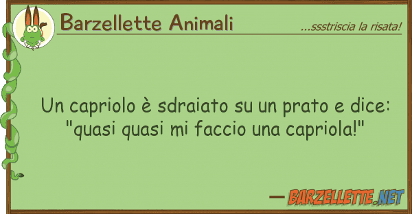 Barzellette Animali capriolo è sdraiato prato