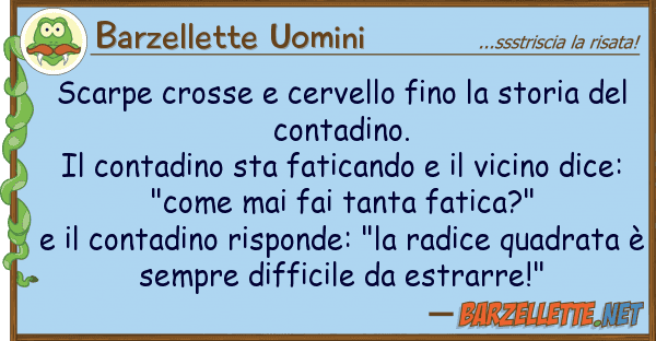 Barzellette Uomini scarpe crosse cervello fino storia