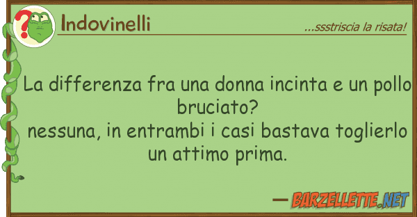 Indovinelli differenza fra donna incinta