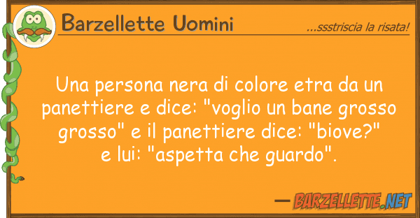 Barzellette Uomini persona nera colore etra pa