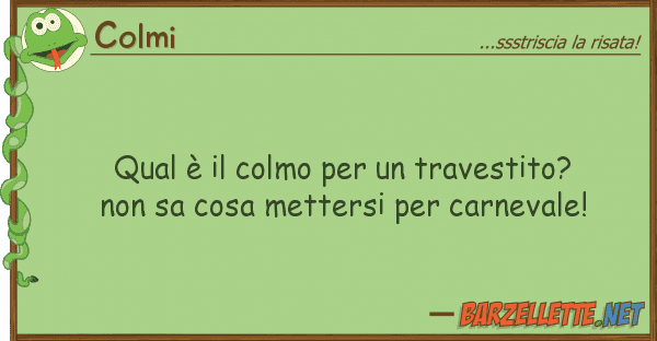 Colmi qual è colmo travestito?