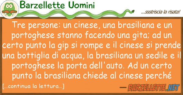 Barzellette Uomini tre persone: cinese, brasiliana