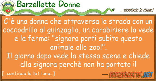 Barzellette Donne c'è donna attraversa strada