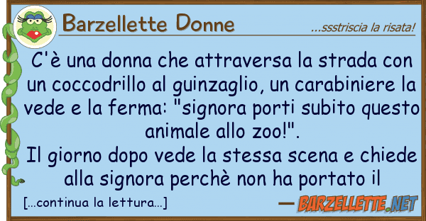 Barzellette Donne c'è donna attraversa strada