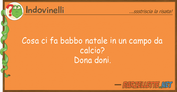 Indovinelli cosa fa babbo natale campo