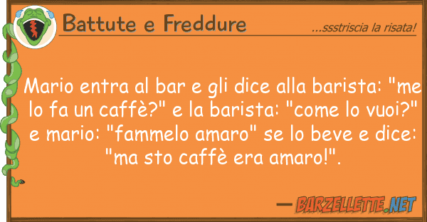 Battute e Freddure mario entra bar dice baris