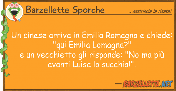 Barzellette Sporche cinese arriva emilia romagna
