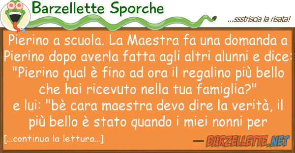 Barzellette Sporche pierino scuola. maestra fa doma