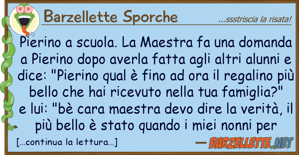 Barzellette Sporche pierino scuola. maestra fa doma