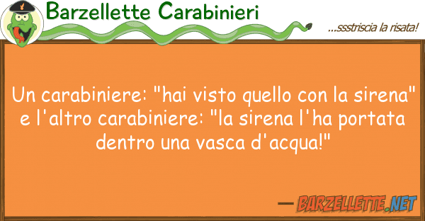 Barzellette Carabinieri carabiniere: "hai visto