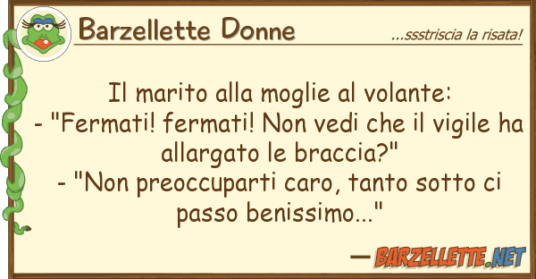 Barzellette Donne marito moglie volante: - "fe
