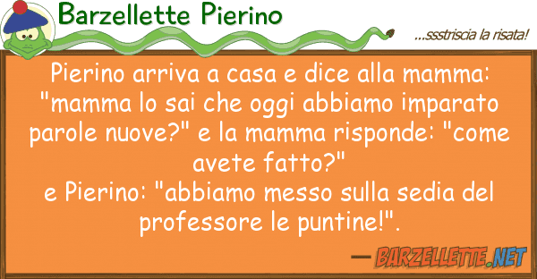 Barzellette Pierino pierino arriva casa dice mamma: