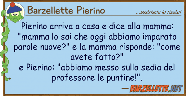 Barzellette Pierino pierino arriva casa dice mamma: