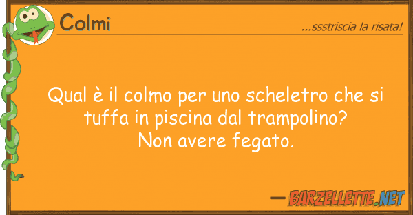 Colmi qual è colmo scheletro s