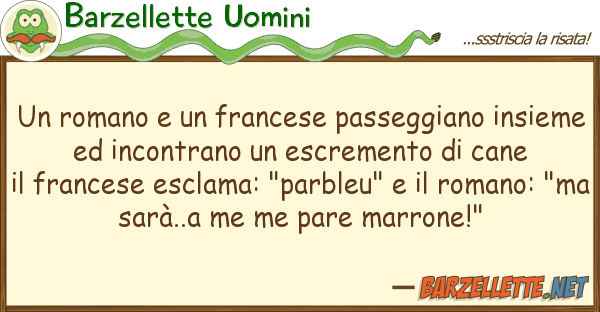 Barzellette Uomini romano francese passeggiano insi